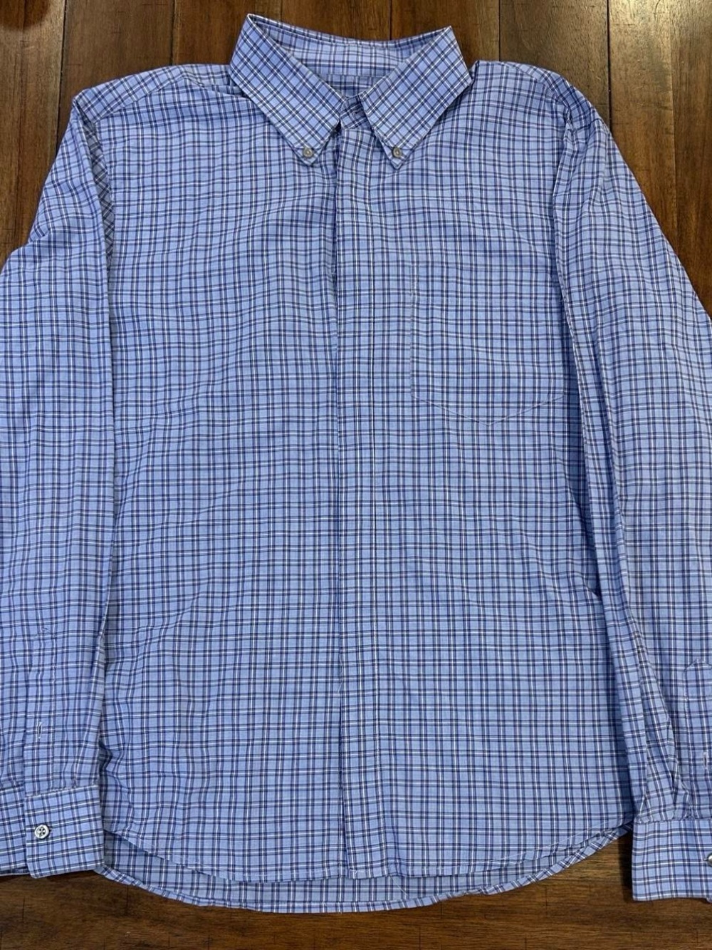 Armani Exchange Men’s Large Slim Fit Button-Down Shirt